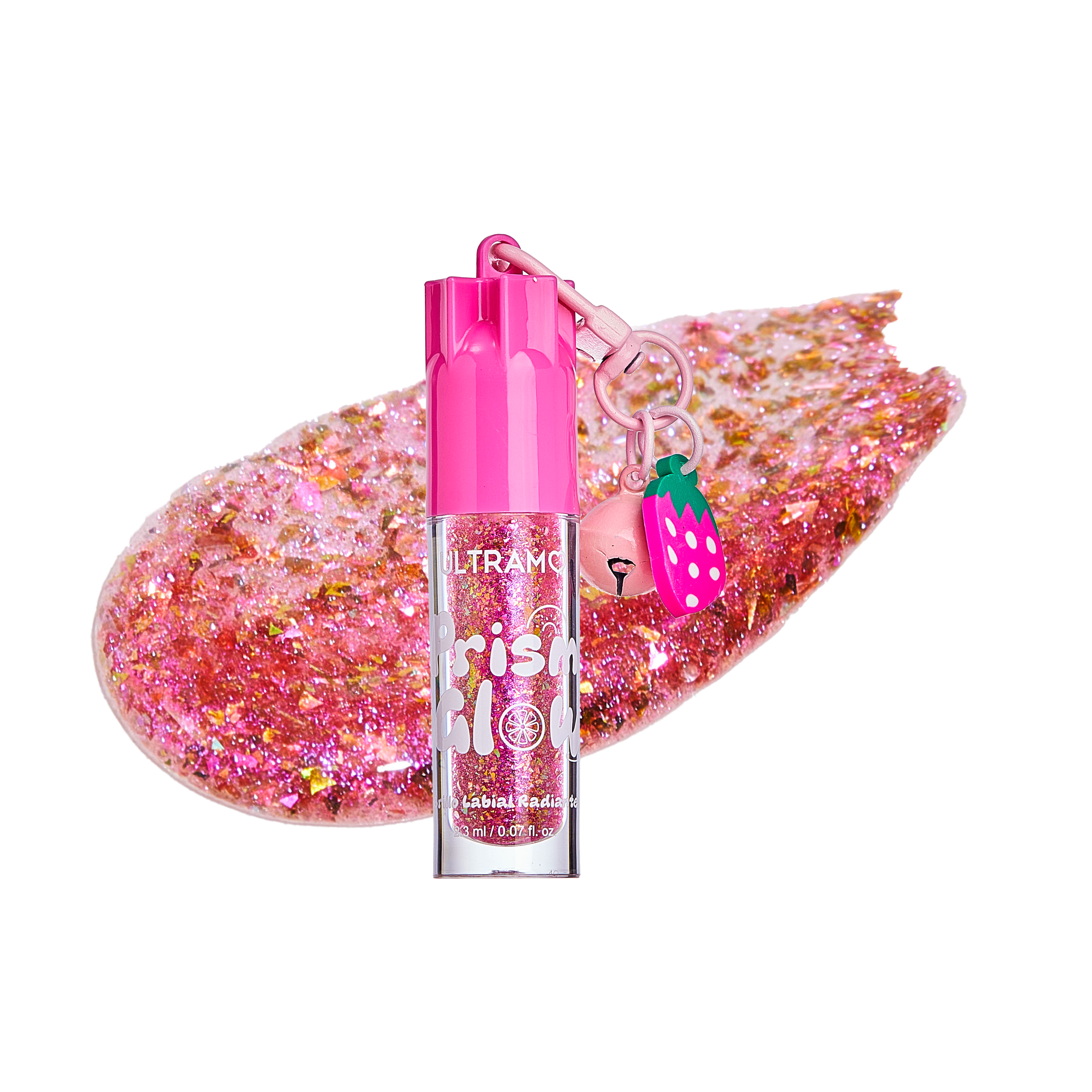 ULTRAMO FC037 tono 02 Berry Gleam, gloss con destellos rosados y multicolor